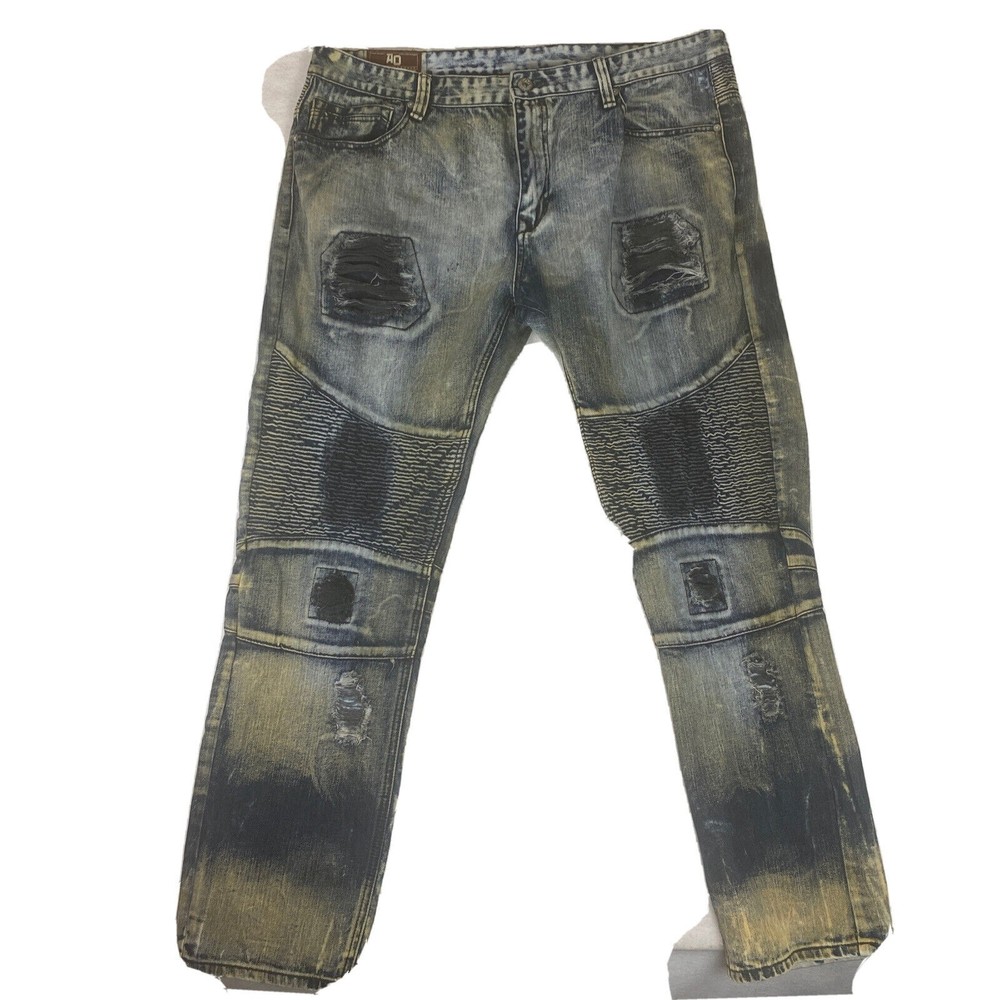 Amongst Others Men’s Jeans 42x32 Distressed Ripped Acid Wash American Legacy